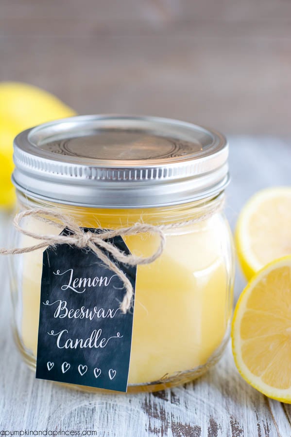 DIY Lemon Beeswax Candles