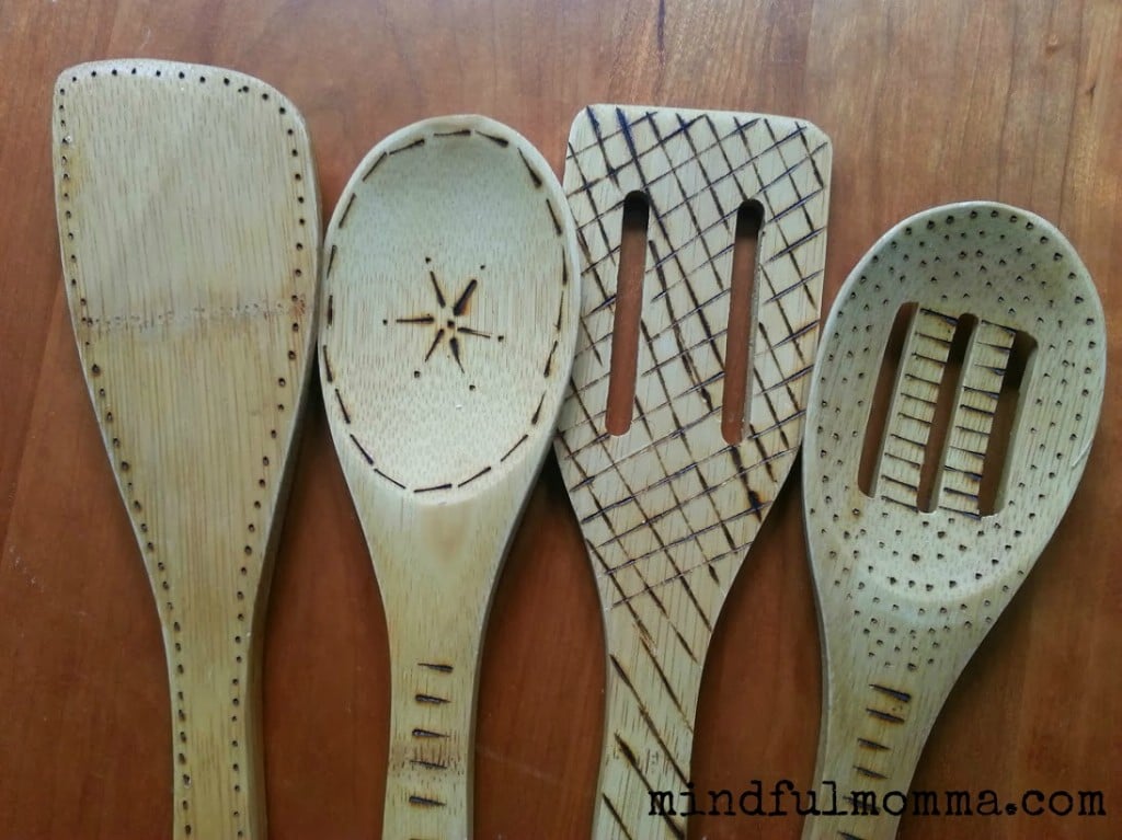 DIY Etched Wooden Spoons www.mindfulmomma.com