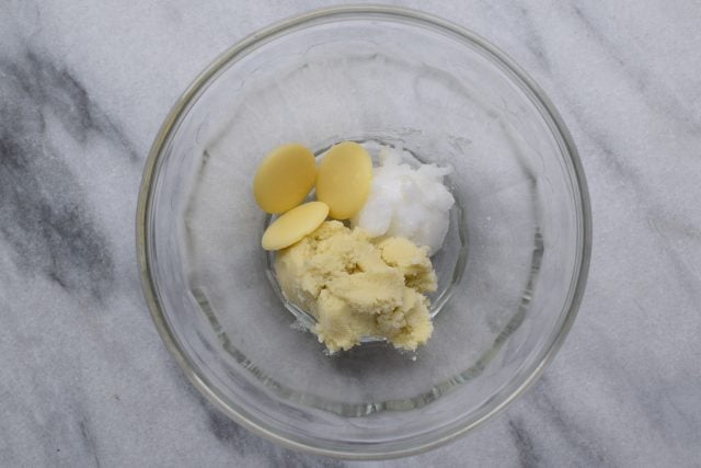 DIY Cleansing Balm ingredients in bowl