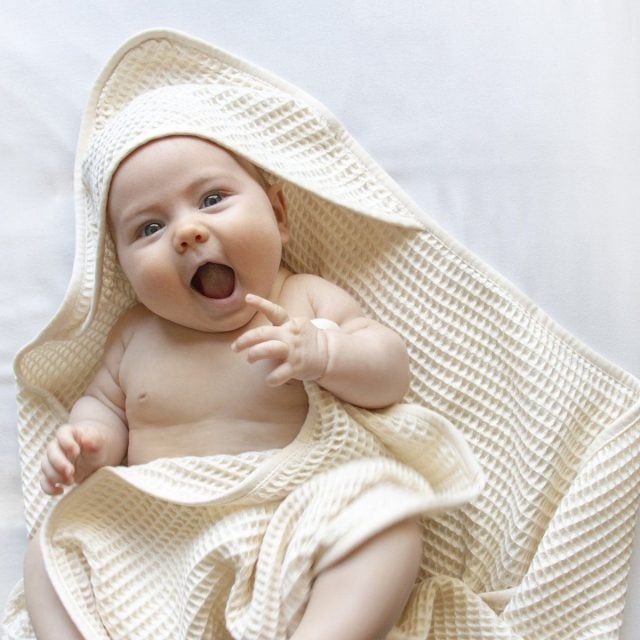 Bamboo waffle baby towel eco friendly 