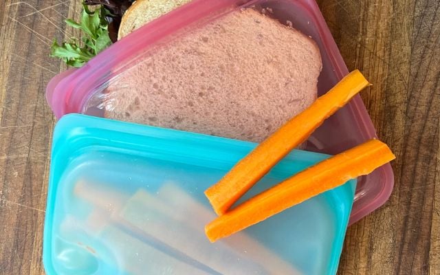 plastic wrap alternatives - silicone sandwich bags
