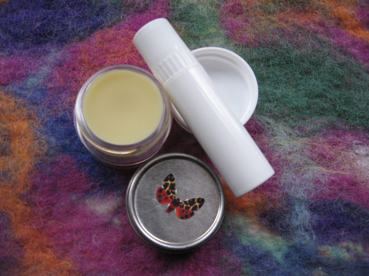 Homemade lip balm