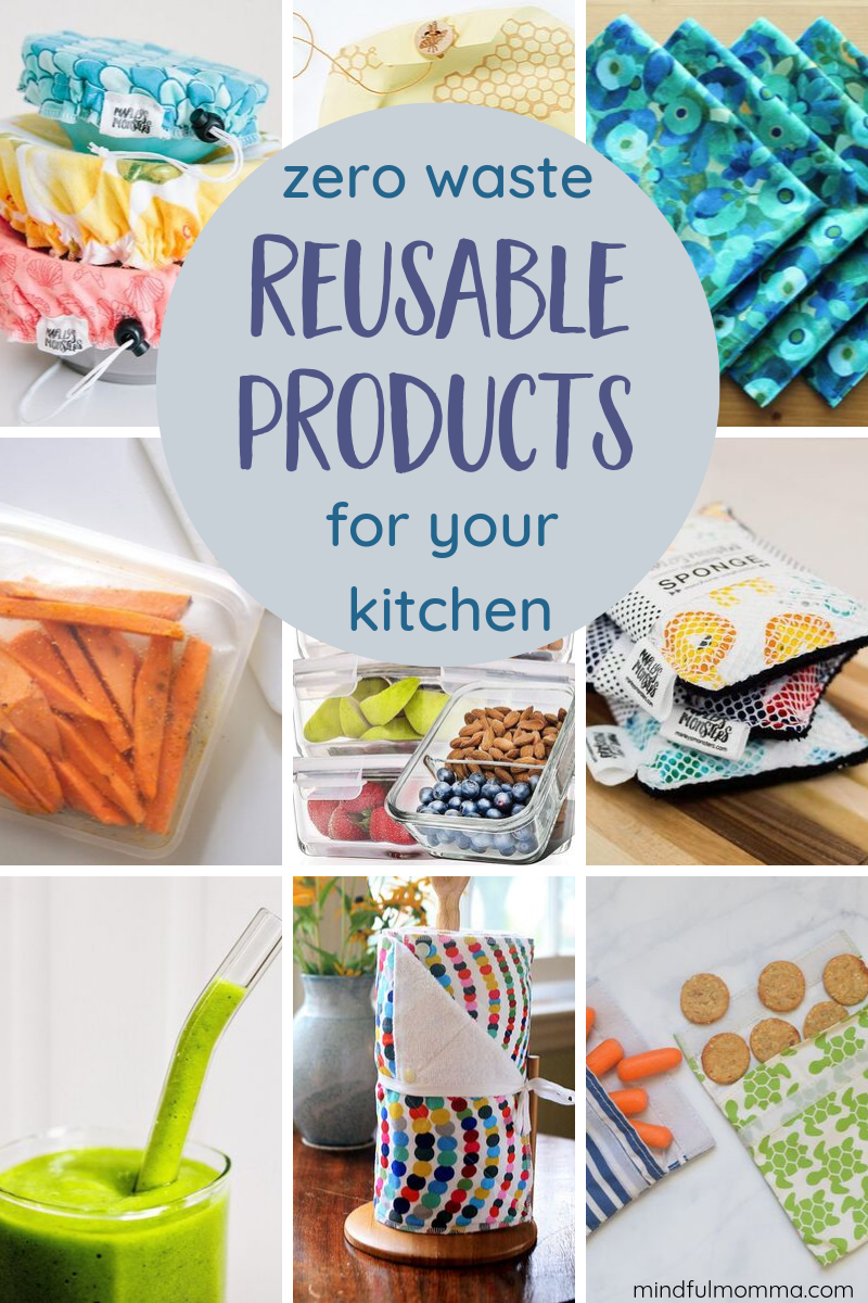 Learn how to swap out wasteful single-use products for sustainable kitchen products that are budget-friendly, zero waste and much nicer to use. via @MindfulMomma